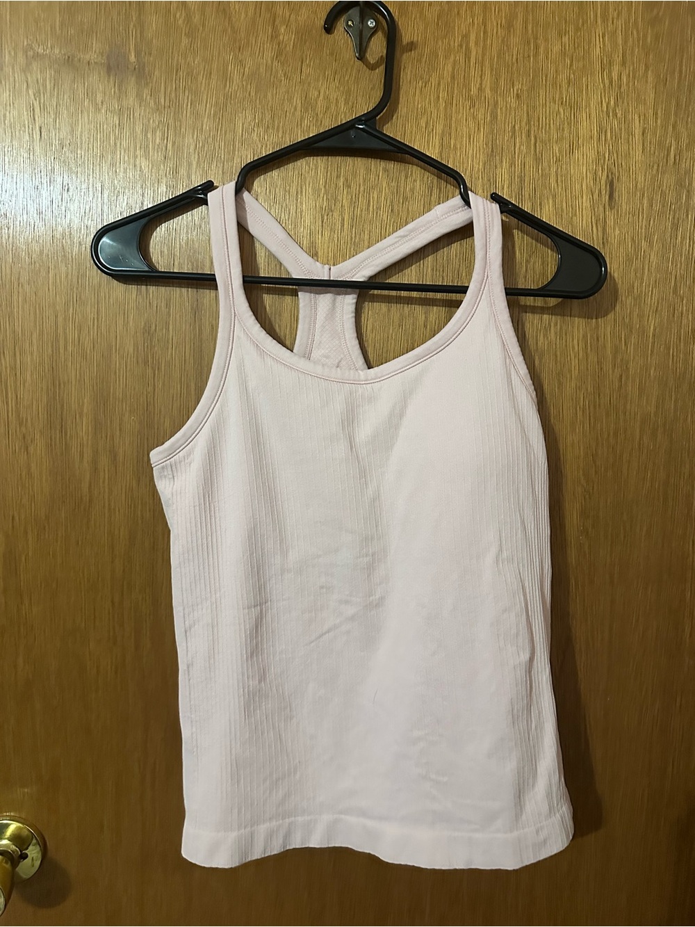 Ribbed Pink Athletic Razorback Top